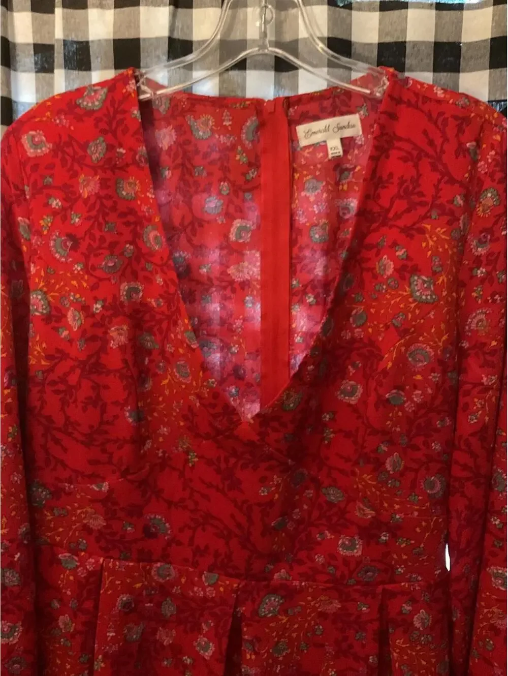 Emerald Sundae Y2K Floral Red Mini Dress Size XXL Special Occasion - Picture 4 of 11